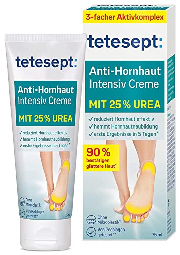 tetesept Anti-Hornhaut Intensiv Creme – Fußcreme mit Hydro-Lipid Komplex und 25% Urea – Fußsalbe zur effektiven, sichtbaren Reduktion von Hornhaut – 1 x 75 ml im Sale